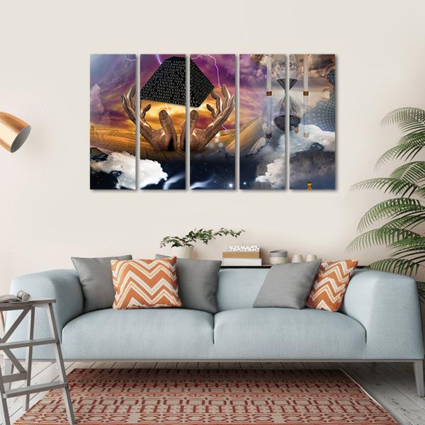 Surreal Composition Canvas Wall Art-5 Horizontal-Gallery Wrap-22" x 12"-Tiaracle