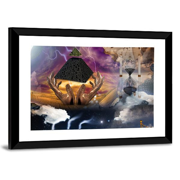 Surreal Composition Canvas Wall Art-3 Horizontal-Gallery Wrap-25" x 16"-Tiaracle