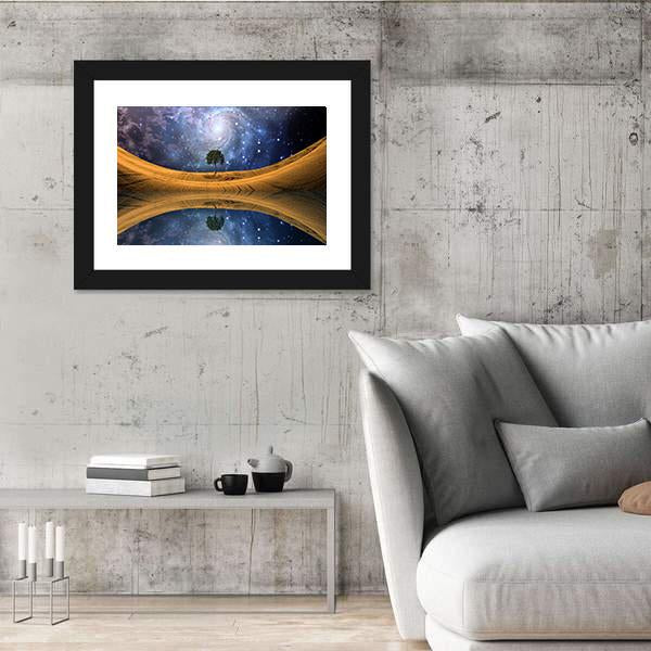 Surreal Lake Scape Canvas Wall Art-3 Horizontal-Gallery Wrap-25" x 16"-Tiaracle