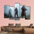 Survivors In Tatters And Gas Mask Canvas Wall Art-5 Pop-Gallery Wrap-47" x 32"-Tiaracle