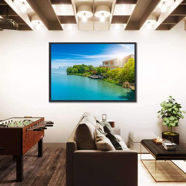 Suzhou Jinji Lake Canvas Wall Art-3 Horizontal-Gallery Wrap-25" x 16"-Tiaracle
