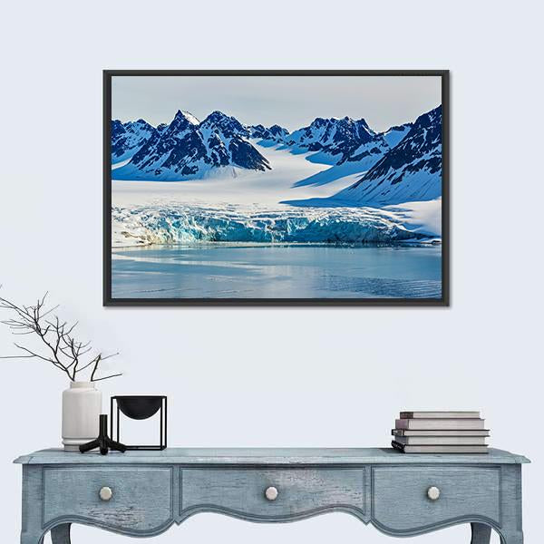 Svalbarden Islands Fjords Canvas Wall Art-1 Piece-Floating Frame-24" x 16"-Tiaracle