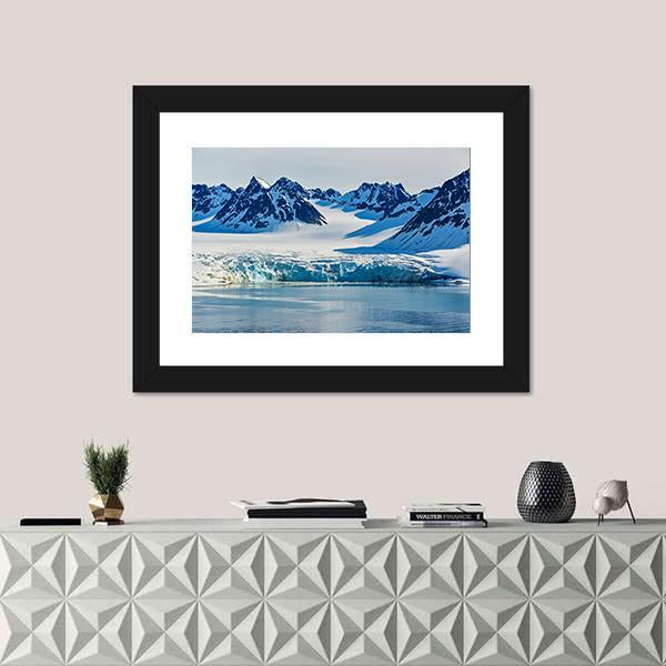 Svalbarden Islands Fjords Canvas Wall Art-1 Piece-Framed Print-20" x 16"-Tiaracle
