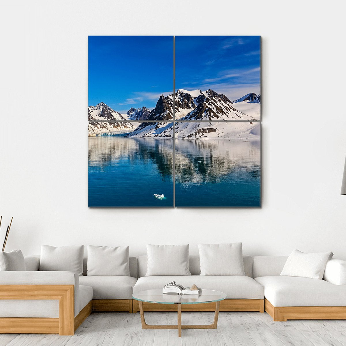 Svalbarden Islands Fjords Canvas Wall Art-4 Square-Gallery Wrap-17" x 17"-Tiaracle