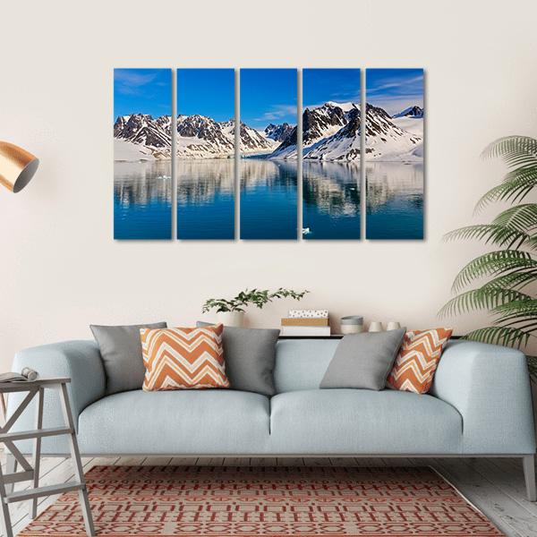 Svalbarden Islands Fjords Canvas Wall Art-5 Horizontal-Gallery Wrap-22" x 12"-Tiaracle
