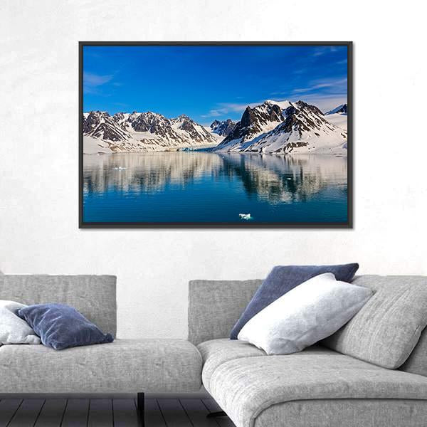 Svalbarden Islands Fjords Canvas Wall Art-3 Horizontal-Gallery Wrap-25" x 16"-Tiaracle