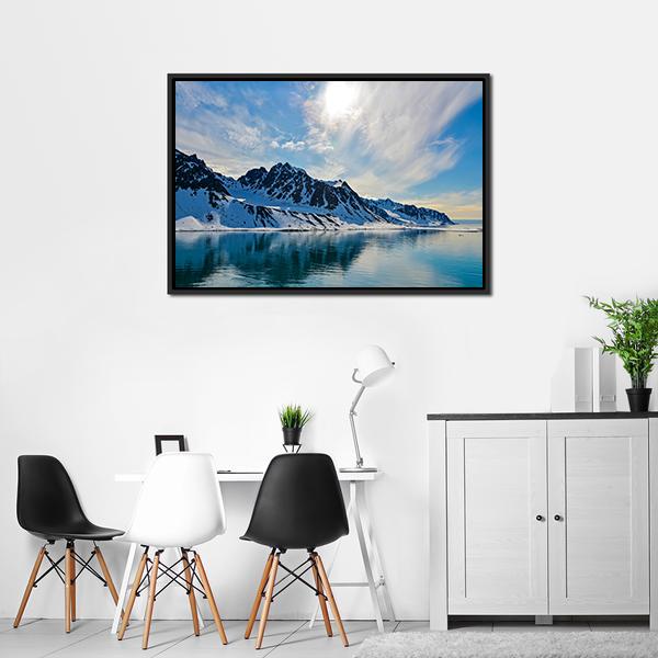 Svalbarden Islands fjords Canvas Wall Art-3 Horizontal-Gallery Wrap-25" x 16"-Tiaracle