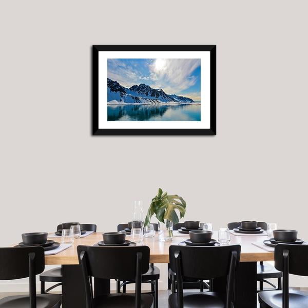 Svalbarden Islands fjords Canvas Wall Art-1 Piece-Framed Print-20" x 16"-Tiaracle