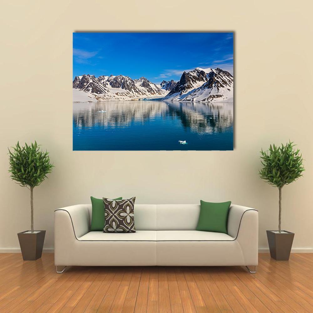 Svalbarden Islands Fjords Canvas Wall Art-1 Piece-Gallery Wrap-48" x 32"-Tiaracle