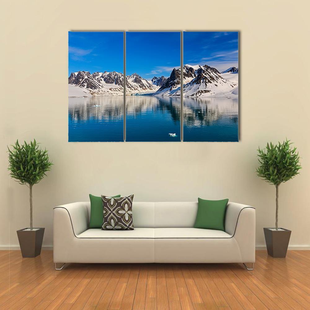 Svalbarden Islands Fjords Canvas Wall Art-3 Horizontal-Gallery Wrap-37" x 24"-Tiaracle