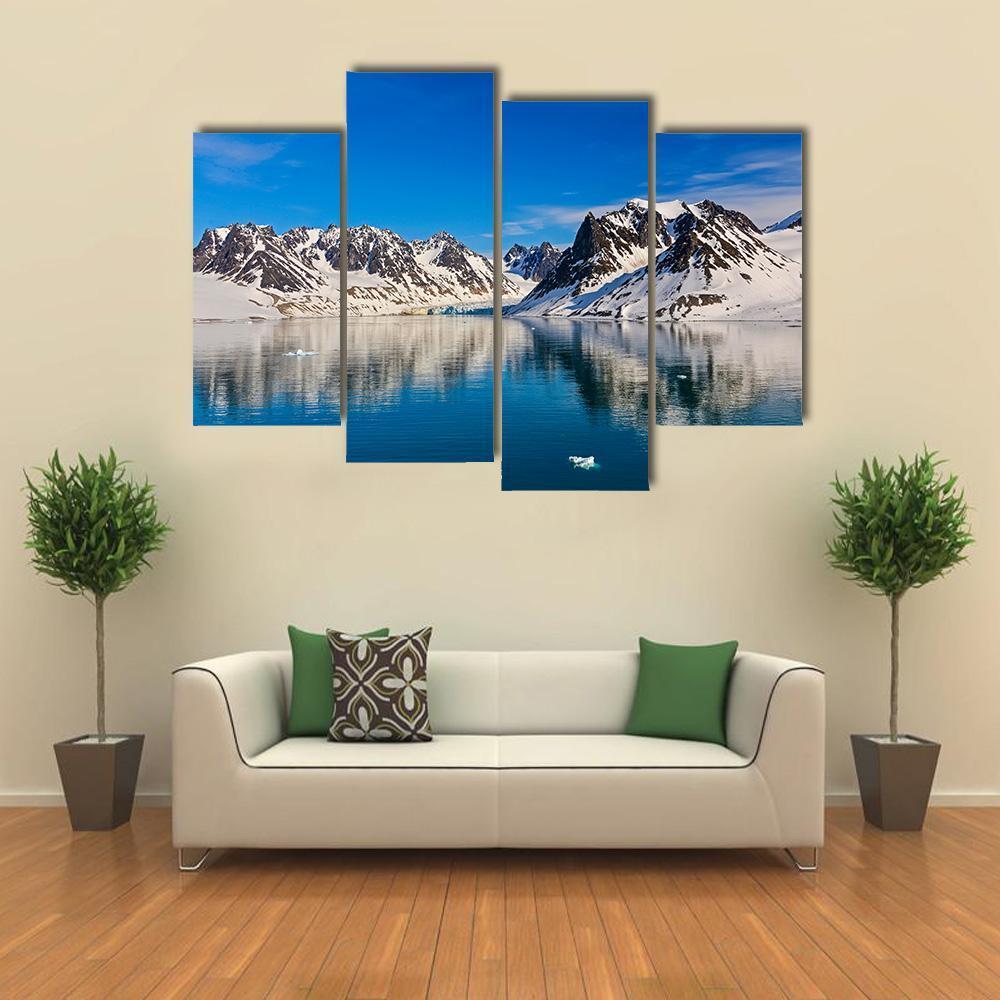 Svalbarden Islands Fjords Canvas Wall Art-4 Pop-Gallery Wrap-50" x 32"-Tiaracle