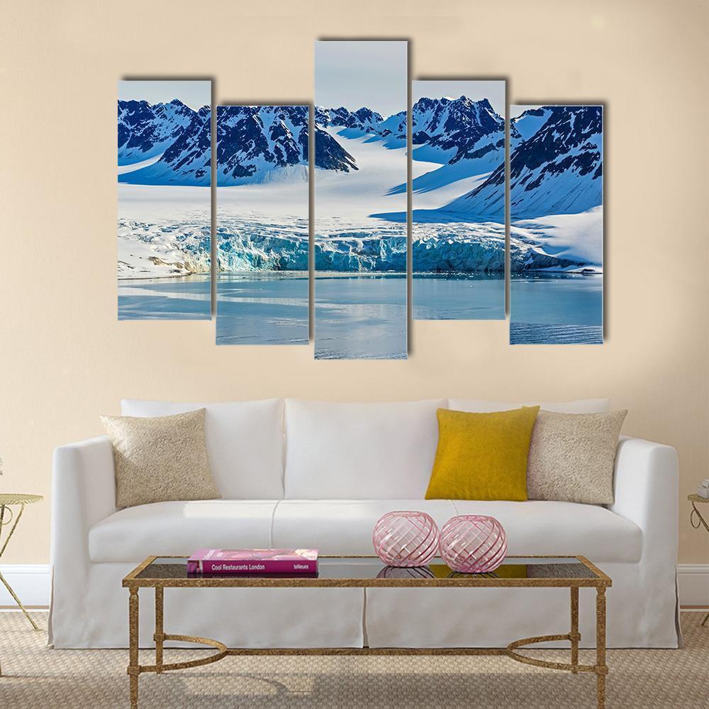 Svalbarden Islands Fjords Canvas Wall Art-5 Pop-Gallery Wrap-47" x 32"-Tiaracle