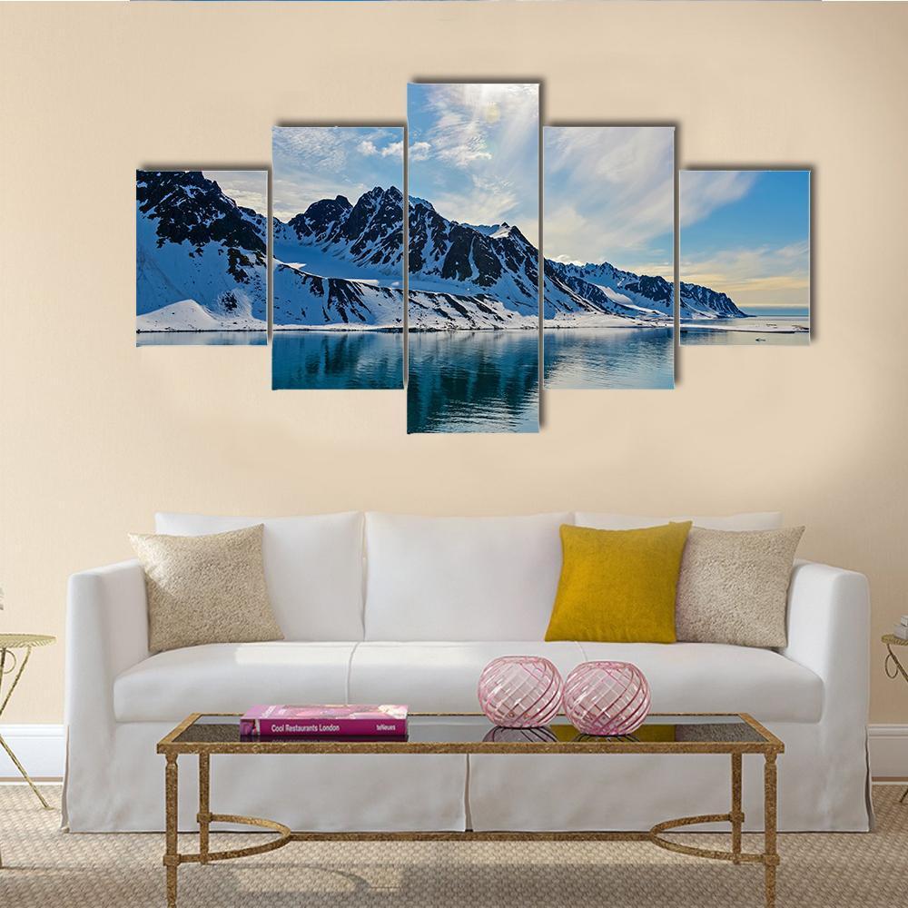 Svalbarden Islands fjords Canvas Wall Art-5 Star-Gallery Wrap-62" x 32"-Tiaracle