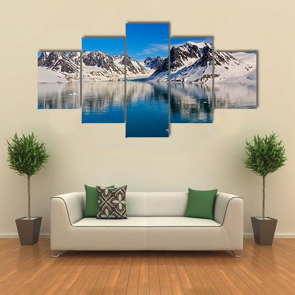 Svalbarden Islands Fjords Canvas Wall Art-5 Star-Gallery Wrap-62" x 32"-Tiaracle