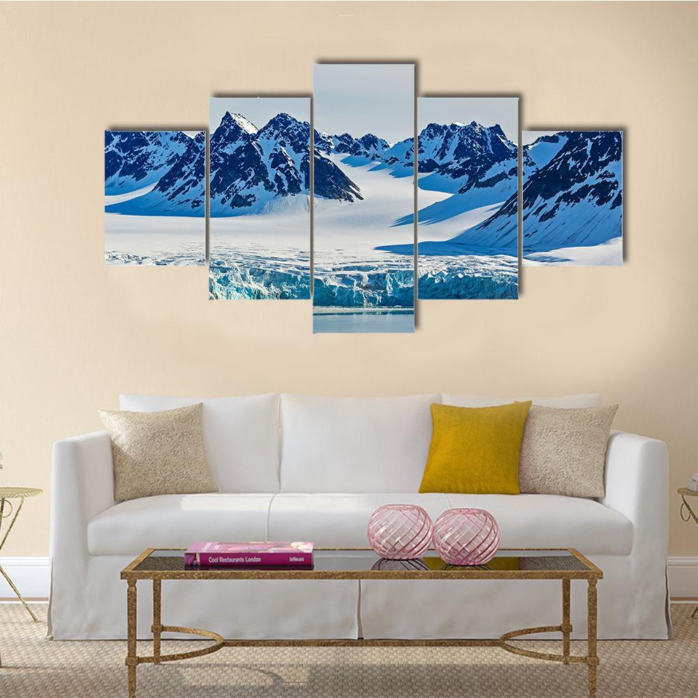 Svalbarden Islands Fjords Canvas Wall Art-5 Star-Gallery Wrap-62" x 32"-Tiaracle