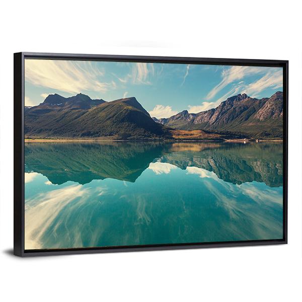 Svartisen Glacier In Norway Canvas Wall Art-3 Horizontal-Gallery Wrap-25" x 16"-Tiaracle