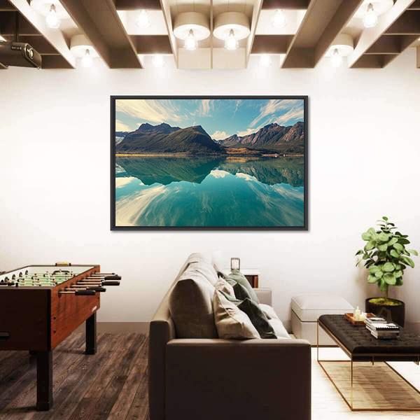 Svartisen Glacier In Norway Canvas Wall Art-3 Horizontal-Gallery Wrap-25" x 16"-Tiaracle
