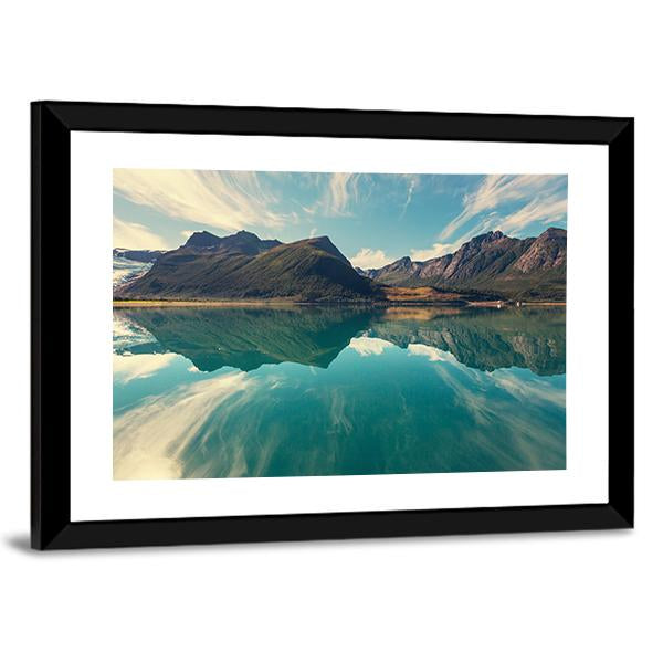Svartisen Glacier In Norway Canvas Wall Art-3 Horizontal-Gallery Wrap-25" x 16"-Tiaracle