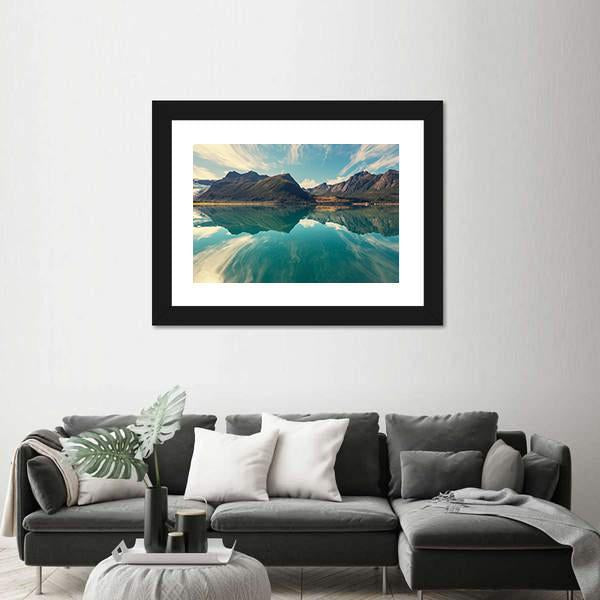 Svartisen Glacier In Norway Canvas Wall Art-3 Horizontal-Gallery Wrap-25" x 16"-Tiaracle