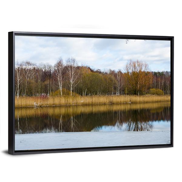 Svisloch River Flows In Minsk Canvas Wall Art-3 Horizontal-Gallery Wrap-25" x 16"-Tiaracle