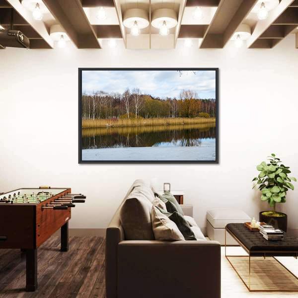 Svisloch River Flows In Minsk Canvas Wall Art-3 Horizontal-Gallery Wrap-25" x 16"-Tiaracle
