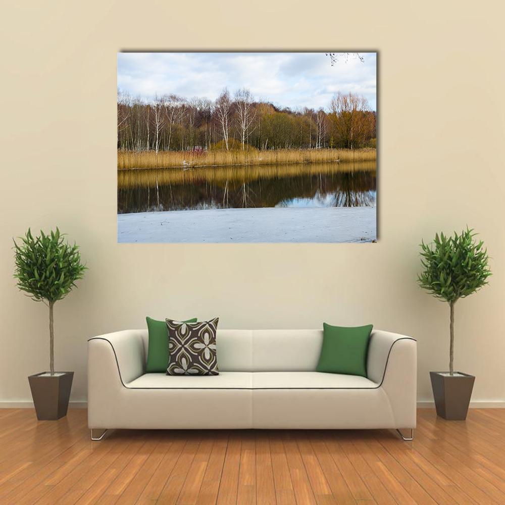 Svisloch River Flows In Minsk Canvas Wall Art-5 Star-Gallery Wrap-62" x 32"-Tiaracle