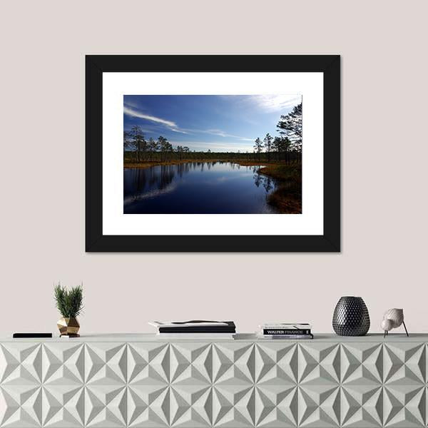 Swamp Viru Raba In Estonia Canvas Wall Art-1 Piece-Framed Print-20" x 16"-Tiaracle