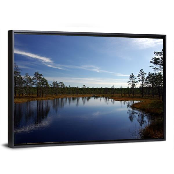 Swamp Viru Raba In Estonia Canvas Wall Art-3 Horizontal-Gallery Wrap-25" x 16"-Tiaracle