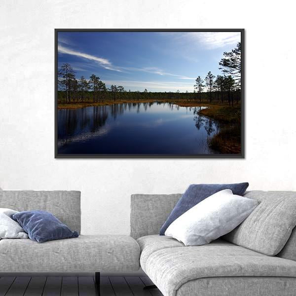 Swamp Viru Raba In Estonia Canvas Wall Art-3 Horizontal-Gallery Wrap-25" x 16"-Tiaracle