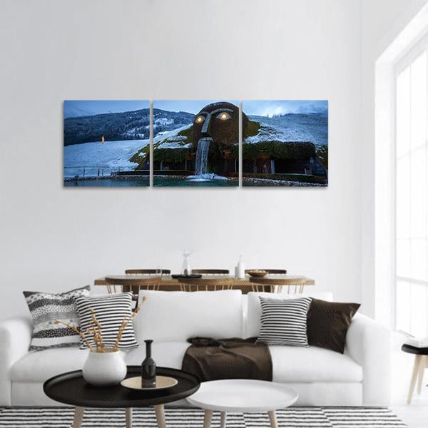 Swarovski Crystal Worlds Museum In Austria Panoramic Canvas Wall Art-3 Piece-25" x 08"-Tiaracle