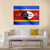 Swazi National Official Flag Canvas Wall Art-1 Piece-Gallery Wrap-36" x 24"-Tiaracle