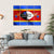 Swazi National Official Flag Canvas Wall Art-1 Piece-Gallery Wrap-36" x 24"-Tiaracle