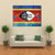 Swaziland Grunge Flag Canvas Wall Art-1 Piece-Gallery Wrap-48" x 32"-Tiaracle