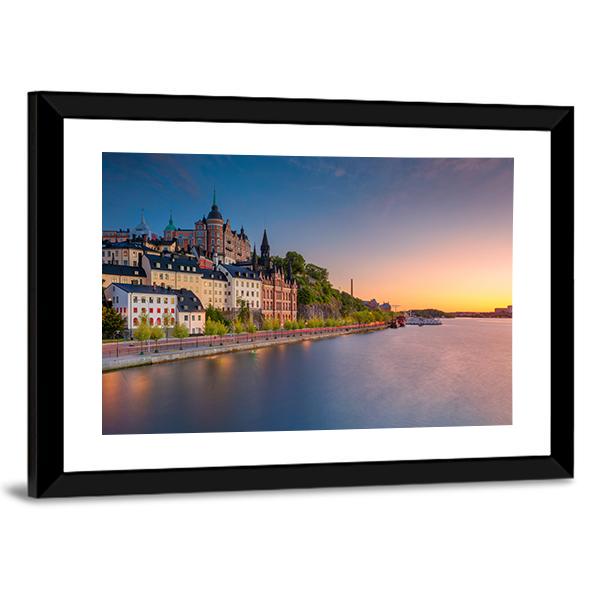 Sweden During Sunset Canvas Wall Art-3 Horizontal-Gallery Wrap-25" x 16"-Tiaracle