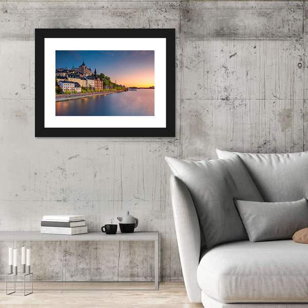 Sweden During Sunset Canvas Wall Art-3 Horizontal-Gallery Wrap-25" x 16"-Tiaracle