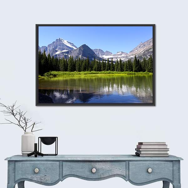 Swift Current Lake Canvas Wall Art-1 Piece-Floating Frame-24" x 16"-Tiaracle
