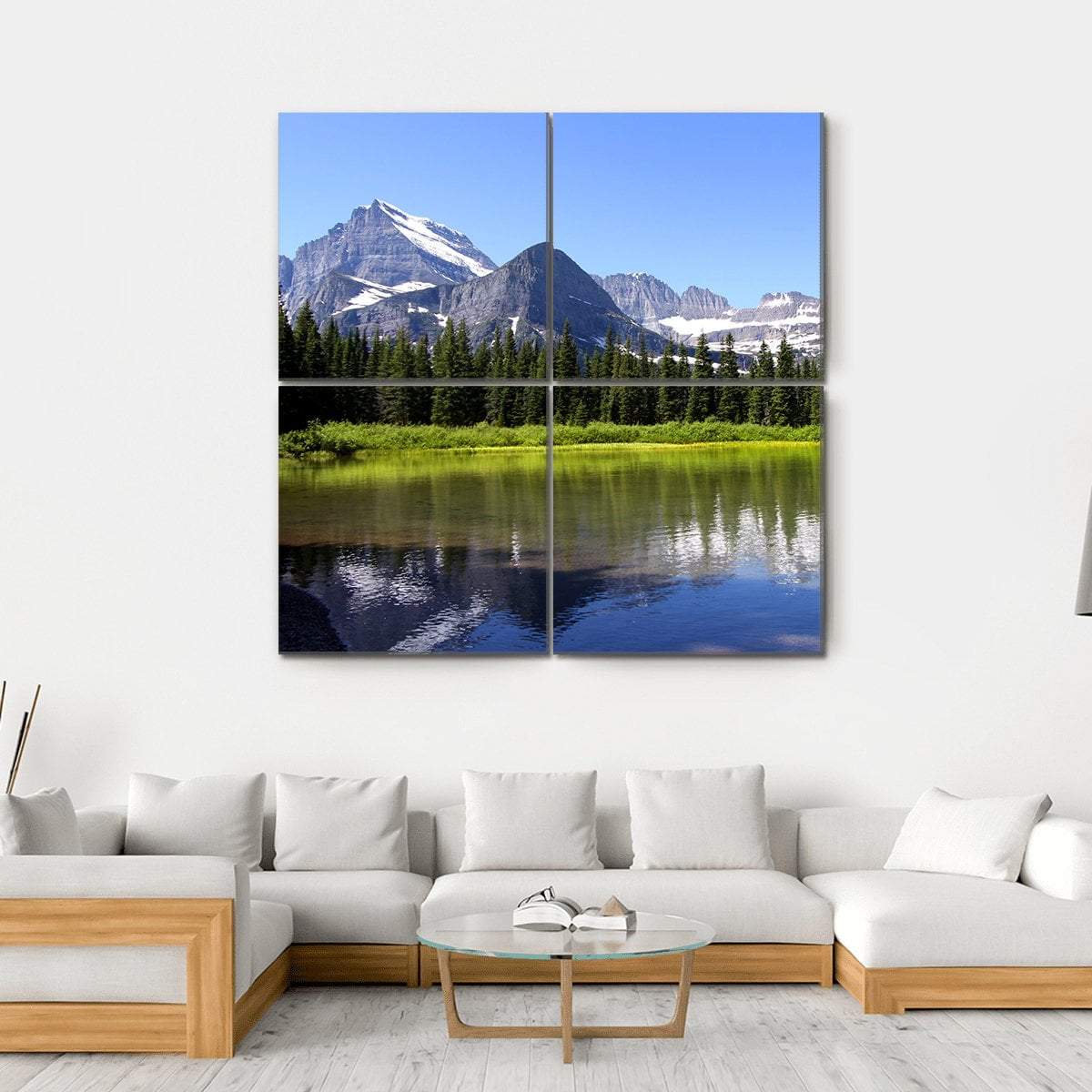 Swift Current Lake Canvas Wall Art-4 Square-Gallery Wrap-17" x 17"-Tiaracle