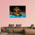 Swimming Pool In Night View Canvas Wall Art-1 Piece-Gallery Wrap-48" x 32"-Tiaracle