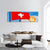 Swiss Flag And Bitcoin Flag Panoramic Canvas Wall Art-3 Piece-25" x 08"-Tiaracle