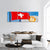 Swiss Flag And Bitcoin Flag Panoramic Canvas Wall Art-3 Piece-25" x 08"-Tiaracle