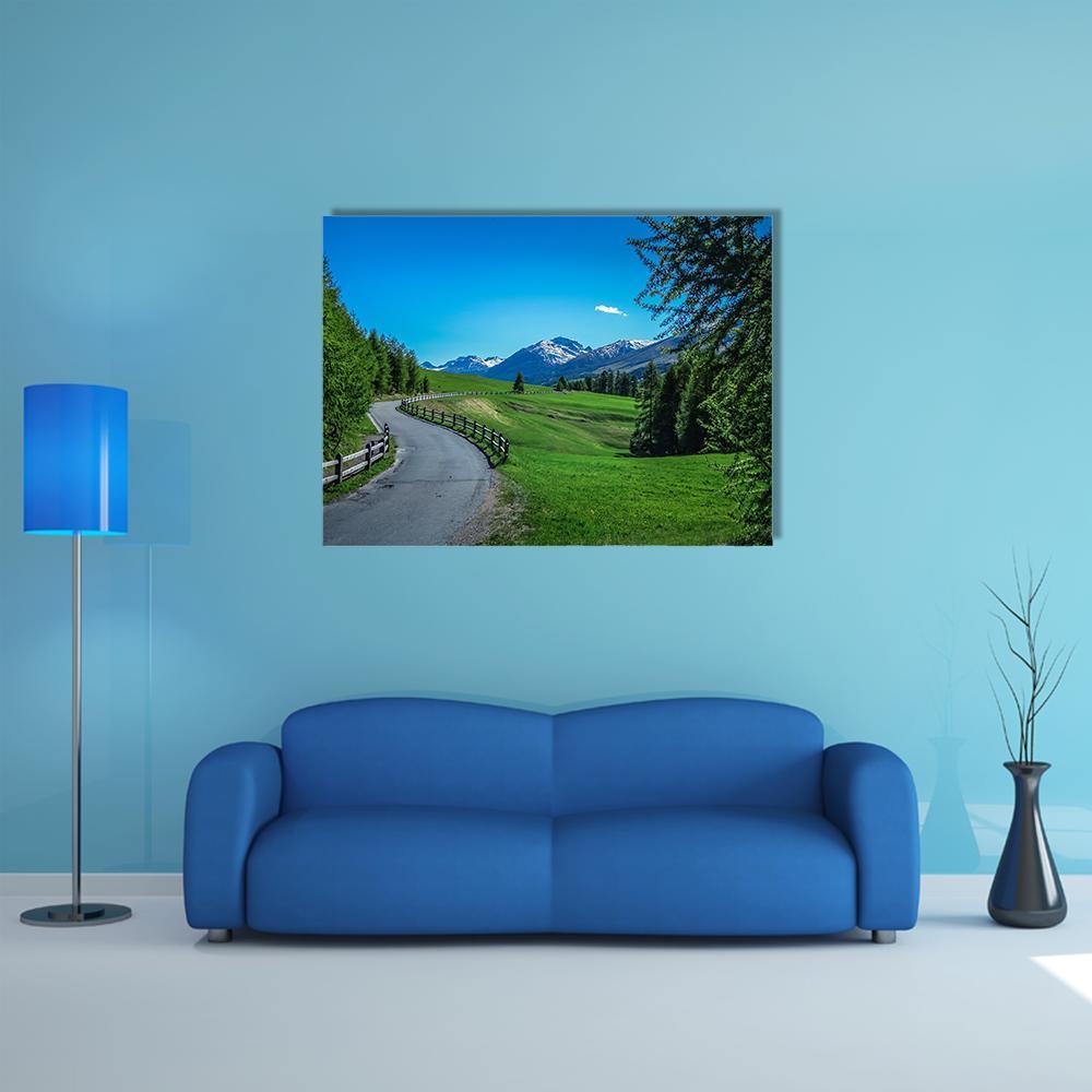 Swiss National Park Canvas Wall Art-1 Piece-Gallery Wrap-48" x 32"-Tiaracle