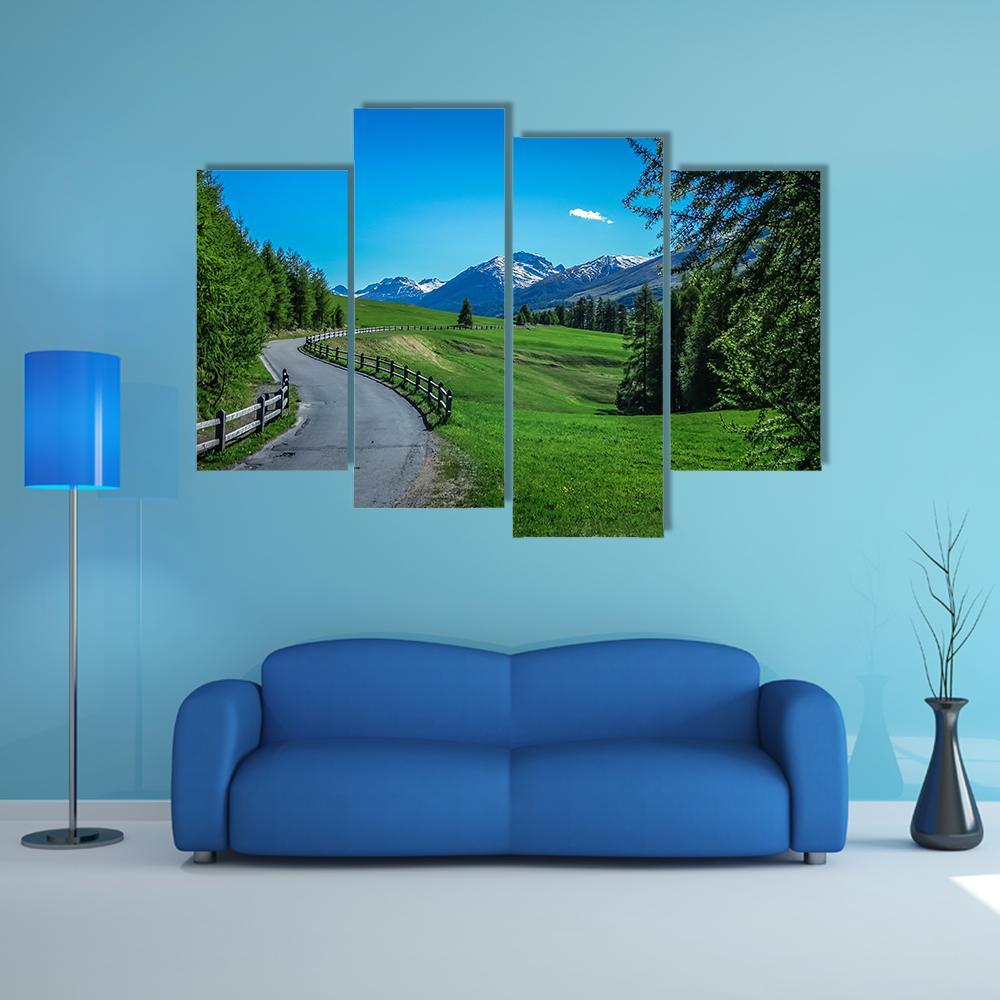 Swiss National Park Canvas Wall Art-4 Pop-Gallery Wrap-50" x 32"-Tiaracle