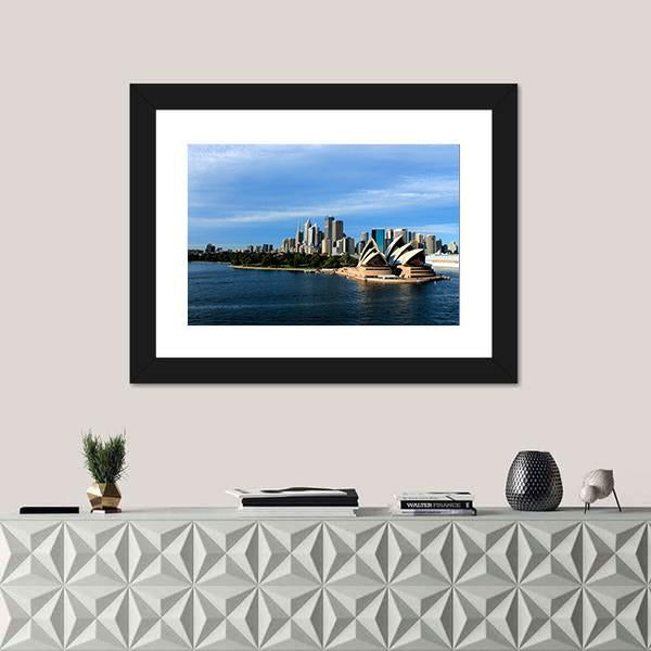 Sydney Australia City Skyline Canvas Wall Art-1 Piece-Framed Print-20" x 16"-Tiaracle