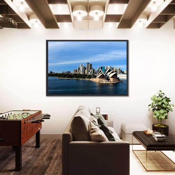 Sydney Australia City Skyline Canvas Wall Art-3 Horizontal-Gallery Wrap-25" x 16"-Tiaracle