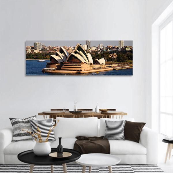 Sydney City Skyline Panoramic Canvas Wall Art-1 Piece-36" x 12"-Tiaracle
