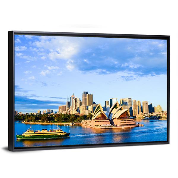 Sydney Opera Houses Canvas Wall Art-3 Horizontal-Gallery Wrap-25" x 16"-Tiaracle