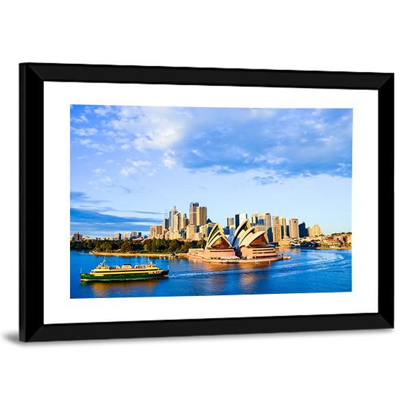 Sydney Opera Houses Canvas Wall Art-3 Horizontal-Gallery Wrap-25" x 16"-Tiaracle