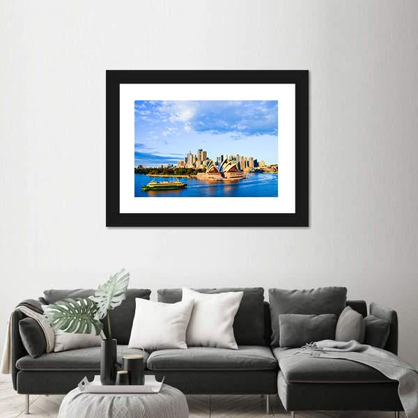 Sydney Opera Houses Canvas Wall Art-3 Horizontal-Gallery Wrap-25" x 16"-Tiaracle