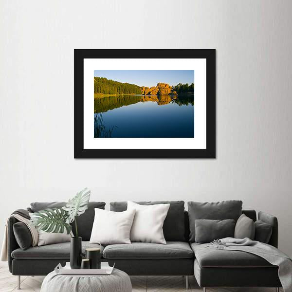 Sylvan Lake In Black Hills Of South Dakota Canvas Wall Art-3 Horizontal-Gallery Wrap-25&quot; x 16&quot;-Tiaracle