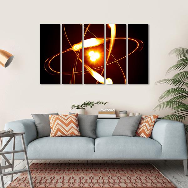 Symbol Of Atom Canvas Wall Art-5 Horizontal-Gallery Wrap-22" x 12"-Tiaracle